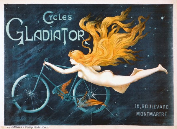 Cycles Gladiator Blue Poster by VINTAGE POSTER